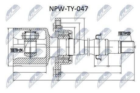 NPW-TY-047 NTY  Шарнир равных угловых скоростей
