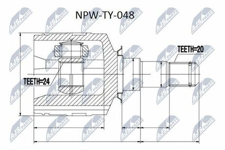 NPW-TY-048 NTY  Шарнир равных угловых скоростей