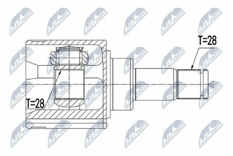 NPW-VW-072 NTY  Шарнир равных угловых скоростей