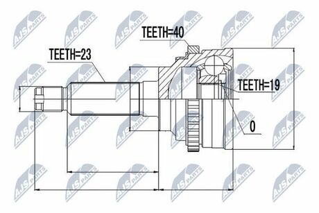 NPZ-DW-016 NTY  Шарнир равных угловых скоростей