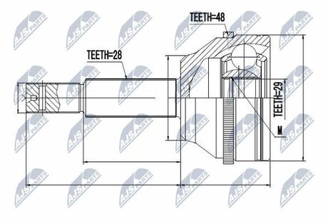 NPZ-FR-032 NTY  Шарнир равных угловых скоростей