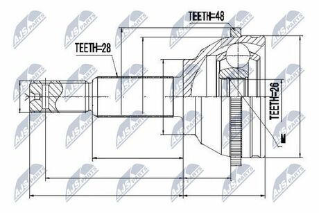 NPZ-FR-037 NTY  Шарнир равных угловых скоростей