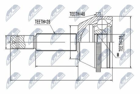 NPZ-FR-038 NTY  Шарнир равных угловых скоростей