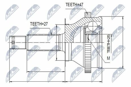 NPZ-HY-535 NTY  Шарнир равных угловых скоростей