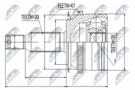 NPZ-MS-006 NTY  ШАРНИР РАВНЫХ УГЛОВЫХ СКОРОСТЕЙ