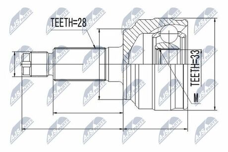 NPZ-MZ-058 NTY  Шарнир равных угловых скоростей