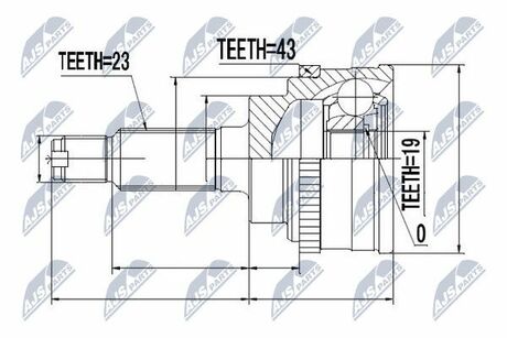 NPZ-SU-021 NTY  Шарнир равных угловых скоростей