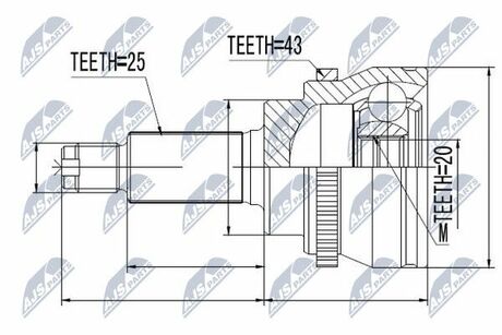 NPZ-SU-033 NTY  Шарнир равных угловых скоростей