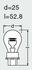 3157 OSRAM Лампа накаливания, фонарь указателя поворота; Лампа накаливания, фонарь сигнала тормож./ задний габ. огонь; Лампа накаливания, фонарь сигнала торможения; Лампа накаливания, задняя противотуманная фара; Лампа накаливания, фара заднего хода; Лампа нака (фото 2)