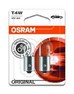 3893-02B OSRAM Лампа допоміжн. освітлення Т4w 12v 4w Ва9s (2 шт) blister (вир-во OSRAM)