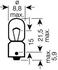 3893 OSRAM Лампа допоміжн. освітлення T4w 12v 4w Ba9s (вир-во OSRAM) (фото 2)
