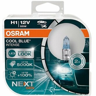 64150CBN-HCB OSRAM Лампа фарная H1 12V 55W P14,5sCOOL BLUE INTENSE Next Gen компл. (пр-во )
