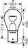 7506-02B OSRAM Лампа допоміжн. освітлення Р21w 12v 21w Ва15s (2 шт) blister (вир-во OSRAM) (фото 3)