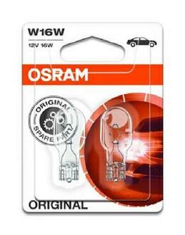 921-02B OSRAM Лампа розжарювання W16W12V 16W W 2,1X9,5d ORIGINAL LINE (1 шт) blister (вир-во  OSRAM)