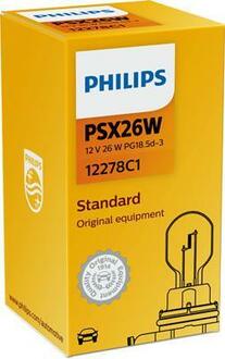 12278C1 PHILIPS Лампа накалу PSX26W 12V 26W PG18.5d-3 HIPERVISION (вир-во Philips)