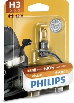 12336PRB1 PHILIPS Лампа розжарювання H3 12V 55W PK22s Premium blister (вир-во Philips)