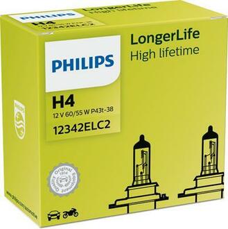 12342ELC2 PHILIPS Лампа накалу H4 12V 60/55W P43t-38 (вир-во Philips)