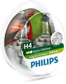 12342LLECOS2 PHILIPS Лампа накалу H4 12V 60/55W  P43t-38 LongerLife Ecovision (вир-во Philips)