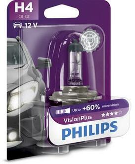 12342VPB1 PHILIPS Лампа розжарювання H4VisionPlus12V 60/55W P43t-38 (вир-во Philips)