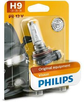 12361B1 PHILIPS Лампа накалу H9 12V 65W PGJ19-5 STANDARD  (вир-во Philips)