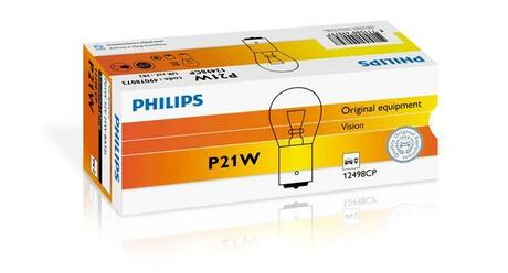 12498CP PHILIPS Лампа розжарювання P21w12v 21w Ba15s(вир-во Philips)