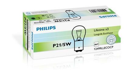 12499LLECOCP PHILIPS Лампа накалу P21/5W12V 21/5W BAY15d (вир-во Philips)