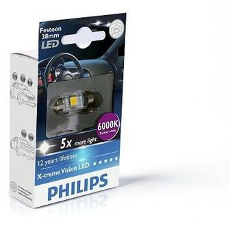 128596000KX1 PHILIPS Лампа накалу T10,5X43 12V 10W SV 8,5 (вир-во Philips)