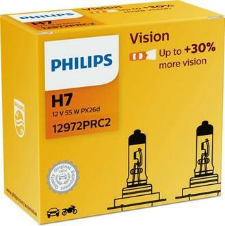 12972PRC2 PHILIPS Лампа накалу H7 12V 55W PX26d Vision +30 (вир-во Philips)