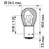 13496MLCP PHILIPS Лампа накаливания, фонарь указателя поворота, Лампа накаливания, Лампа накаливания, фонарь указателя поворота (фото 3)