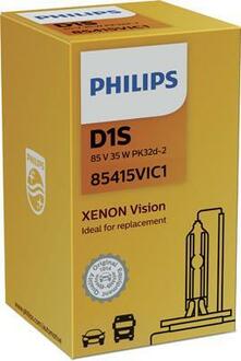 85415VIC1 PHILIPS Лампа ксенонова Philips D1S 85V 35W PHILIPS 85415VIC1 оригінальна запчастина