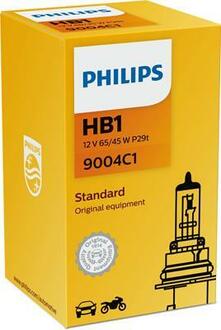 9004C1 PHILIPS Лампа накалу HB1 12V 65/45W P29t STANDARD 3200K (вир-во Philips)