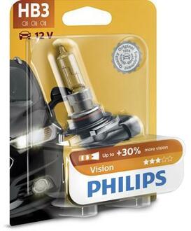 9005PRB1 PHILIPS Лампа розжарювання HB3 12V 50W P20d Vision +30 1шт blister (вир-во Philips)