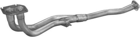 17.515 POLMOSTROW Глушитель, алюм. сталь, передн. часть Opel Vectra 1.4-1.6i 88-92 ()