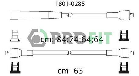 1801-0285 PROFIT Комплект кабелів високовольтних