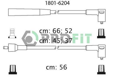 1801-6204 PROFIT Комплект кабелів високовольтних