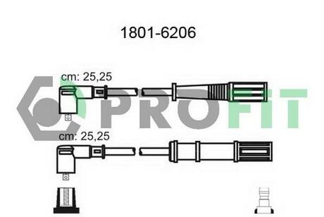 1801-6206 PROFIT Комплект кабелів високовольтних