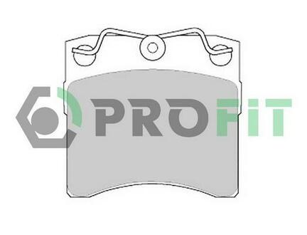 5000-0722 PROFIT Комплект тормозных колодок, дисковый тормоз