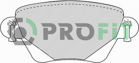 5000-1416 PROFIT Комплект тормозных колодок, дисковый тормоз