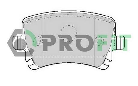5000-1636 PROFIT Комплект тормозных колодок, дисковый тормоз