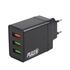 LC-34830 BK Pulso Сетевое зарядное устройство 30W, 3 USB, QC3.0 (Port 1-5V*3A/9V*2A/12V*1.5A. Port 2/3-5V2.4A) () (фото 4)