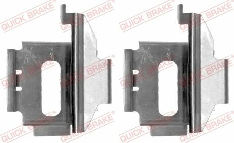 109-1282 QUICK BRAKE Комплект прижимних планок гальмівного супорту QUICK BRAKE 109-1282