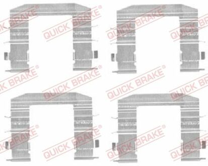 109-1708 QUICK BRAKE Комплект прижимних планок гальмівного супорту QUICK BRAKE 109-1708