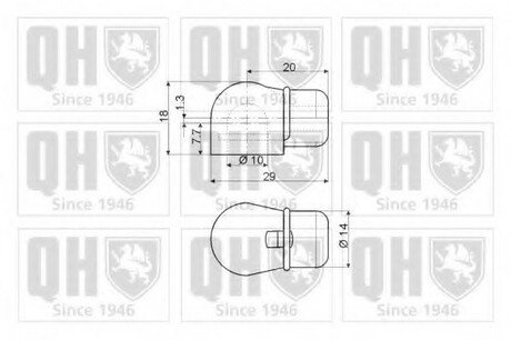 128283 QUINTON HAZELL Газовая пружина задней двери Ford Sierra Tournier