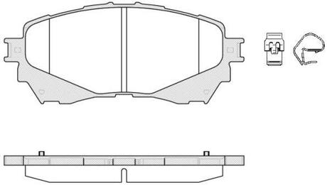 1538.04 REMSA Комплект тормозных колодок, дисковый тормоз
