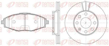 8696.01 REMSA Комплект тормозов, дисковый тормозной механизм