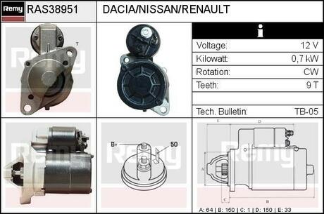RAS38951 REMY Стартер