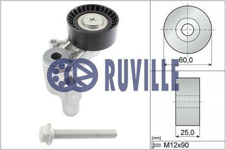 55925 RUVILLE Ролик натяжитель поликлиневого ремня Peugeot /Citroen /Fiat 1.8D/1.9D/2.1TD 89-
