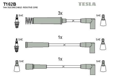 T162B TESLA Комплект кабелiв запалювання