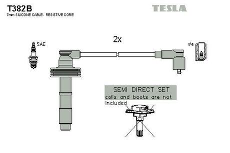 T382B TESLA Комплект кабелiв запалювання