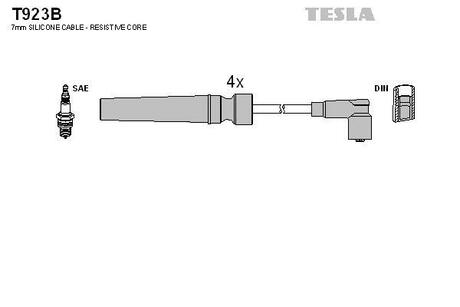 T923B TESLA Провода свечные Лачетти 1,6 (силикон) BLATNA